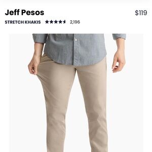 Birddog stretch khaki- NWOT Sz 36x30